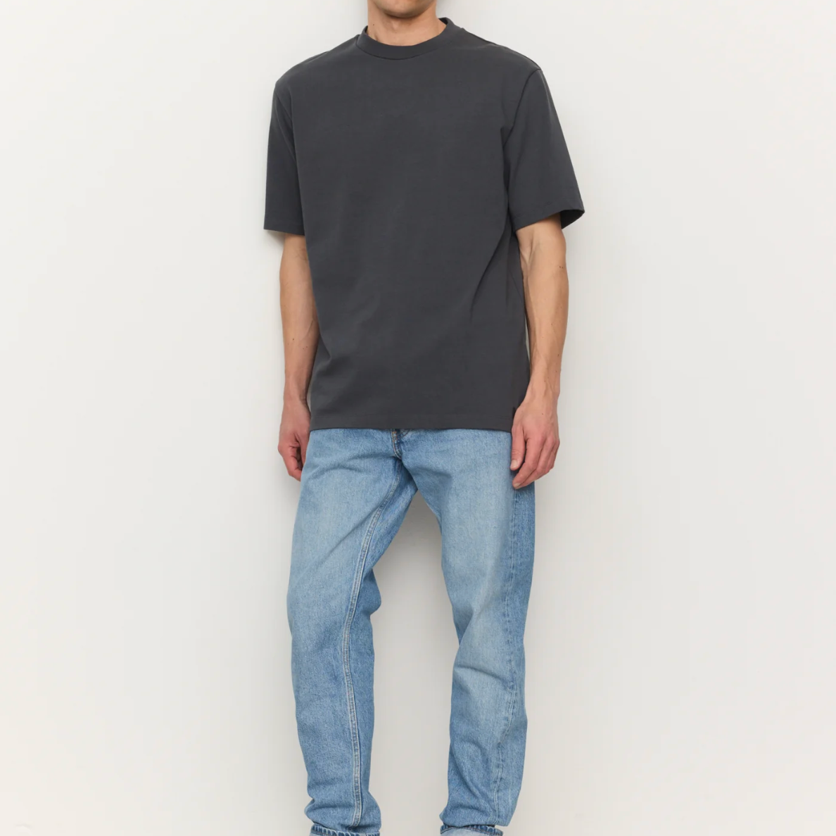 RECOLUTION heren heavy shirt ELDER GREY biologisch katoen