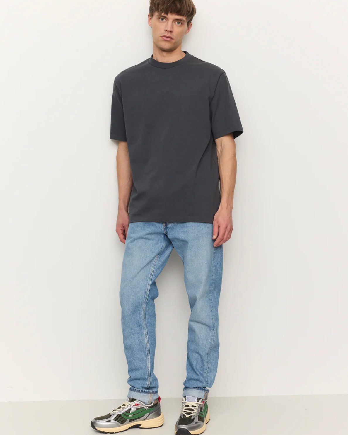 RECOLUTION heren heavy shirt ELDER GREY biologisch katoen