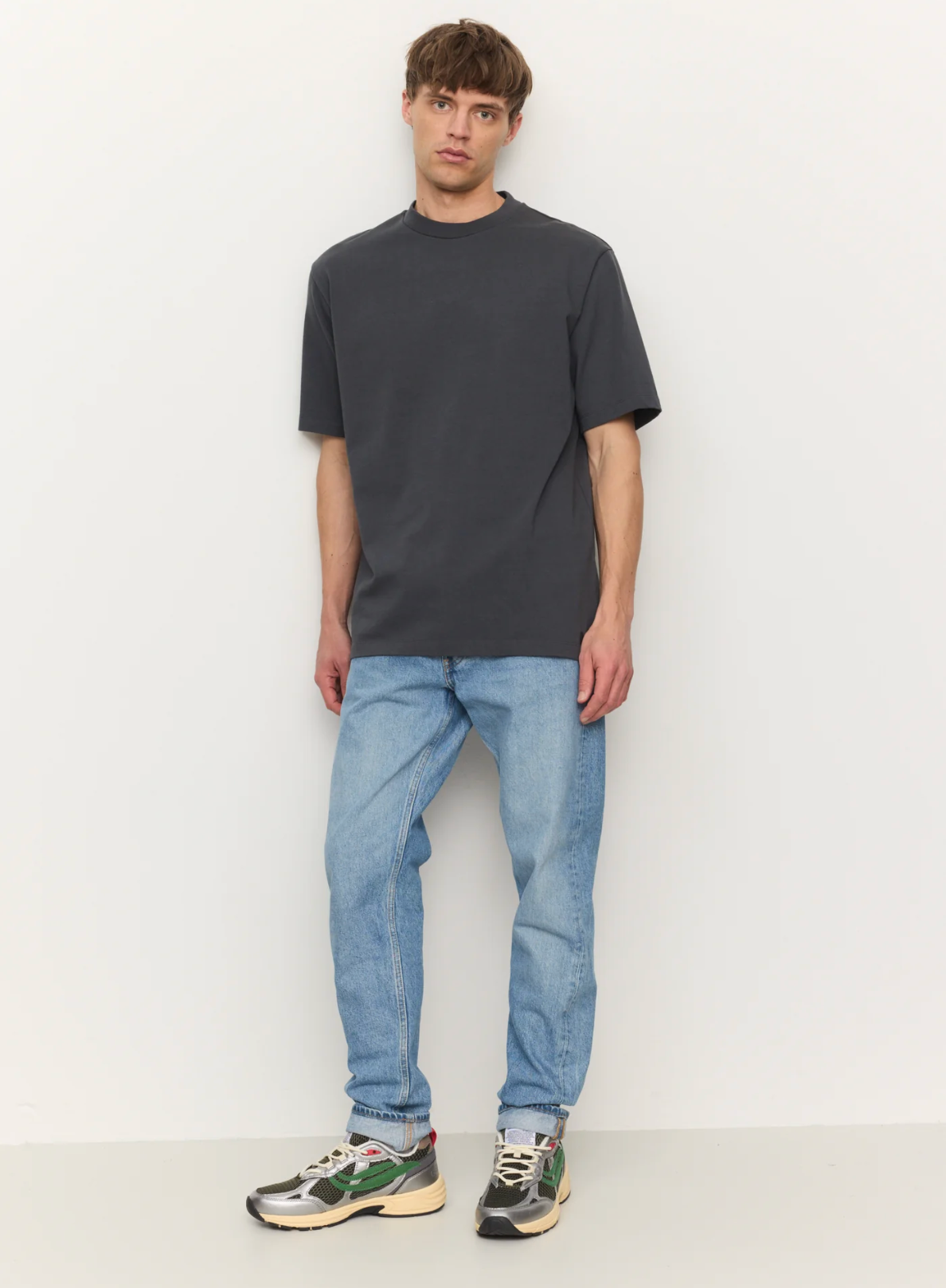 RECOLUTION heren heavy shirt ELDER GREY biologisch katoen