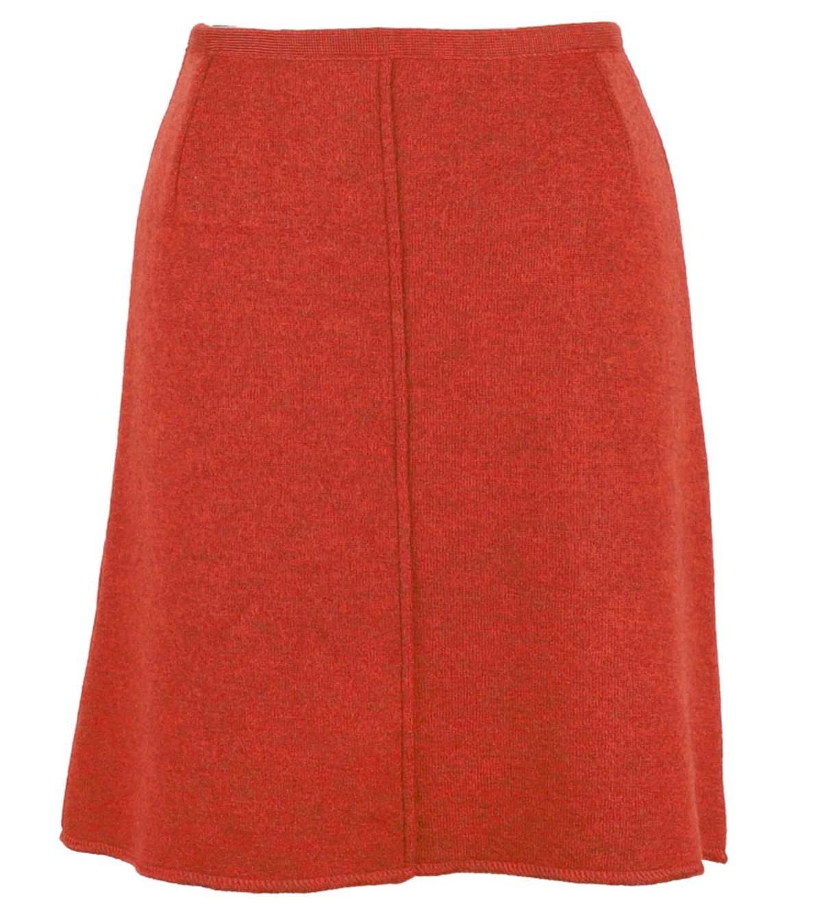 FLOMAX wool skirt MERLE RUST in pure organic wool