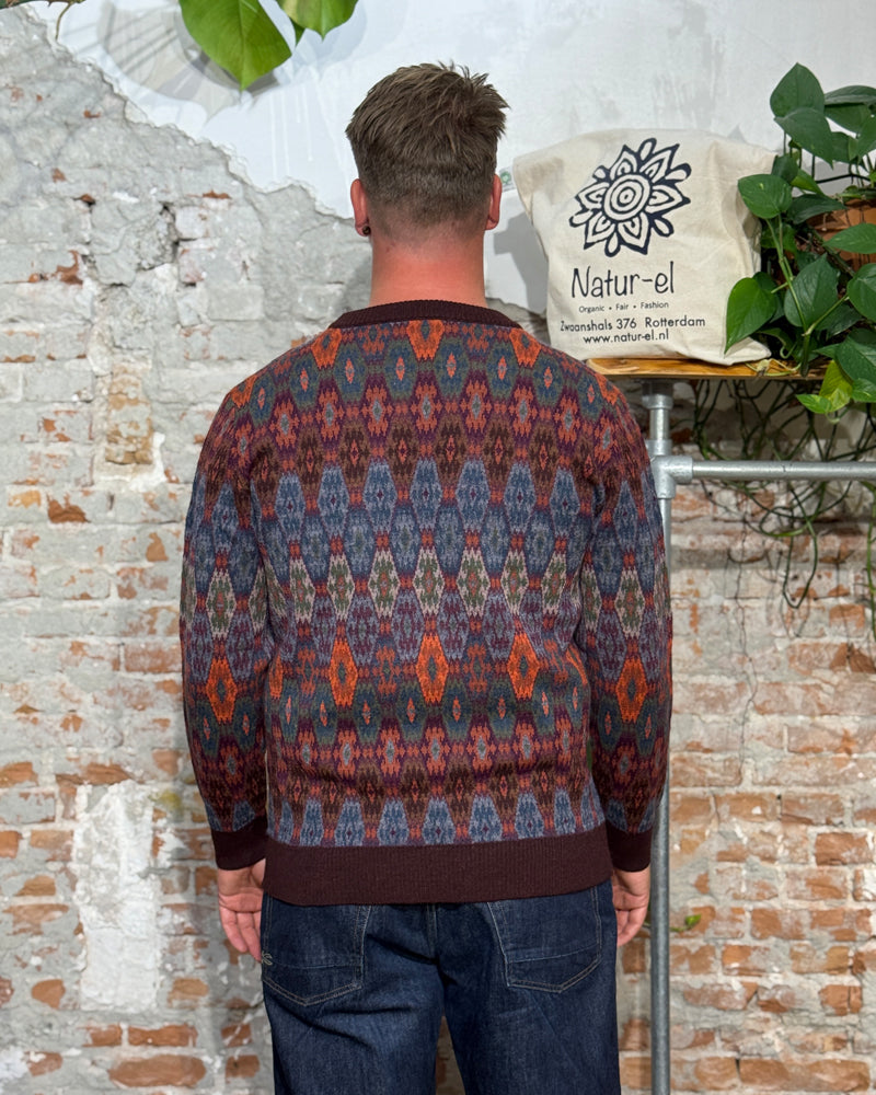 AIKUSS alpaca sweater MATEO WINE in pure alpaca
