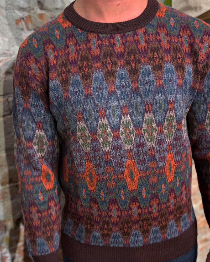 AIKUSS alpaca sweater MATEO WINE in pure alpaca