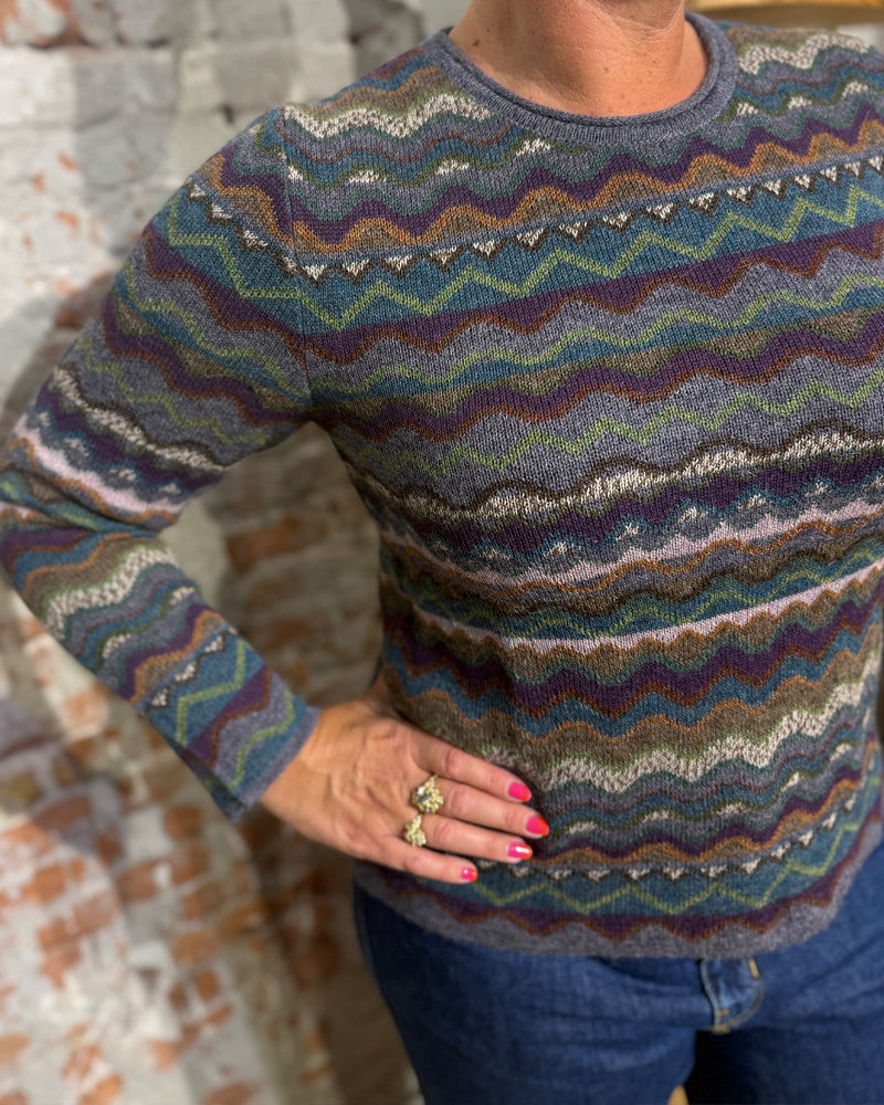 AIKUSS wool alpaca sweater ZIGZAG JEANS made of pure alpaca