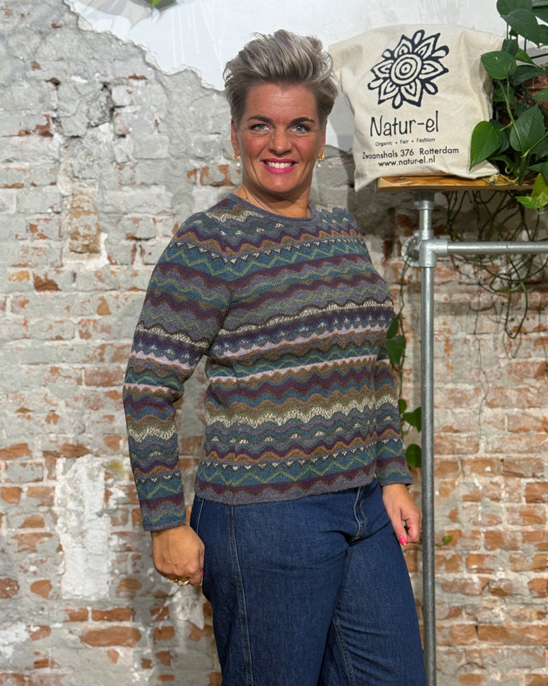 AIKUSS wool alpaca sweater ZIGZAG JEANS made of pure alpaca
