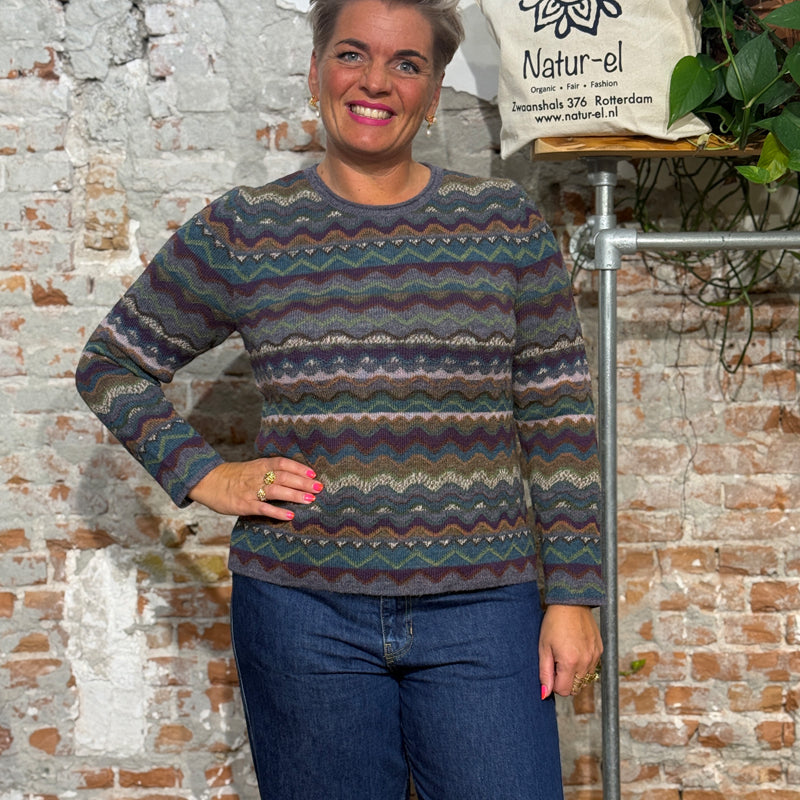 AIKUSS wool alpaca sweater ZIGZAG JEANS made of pure alpaca