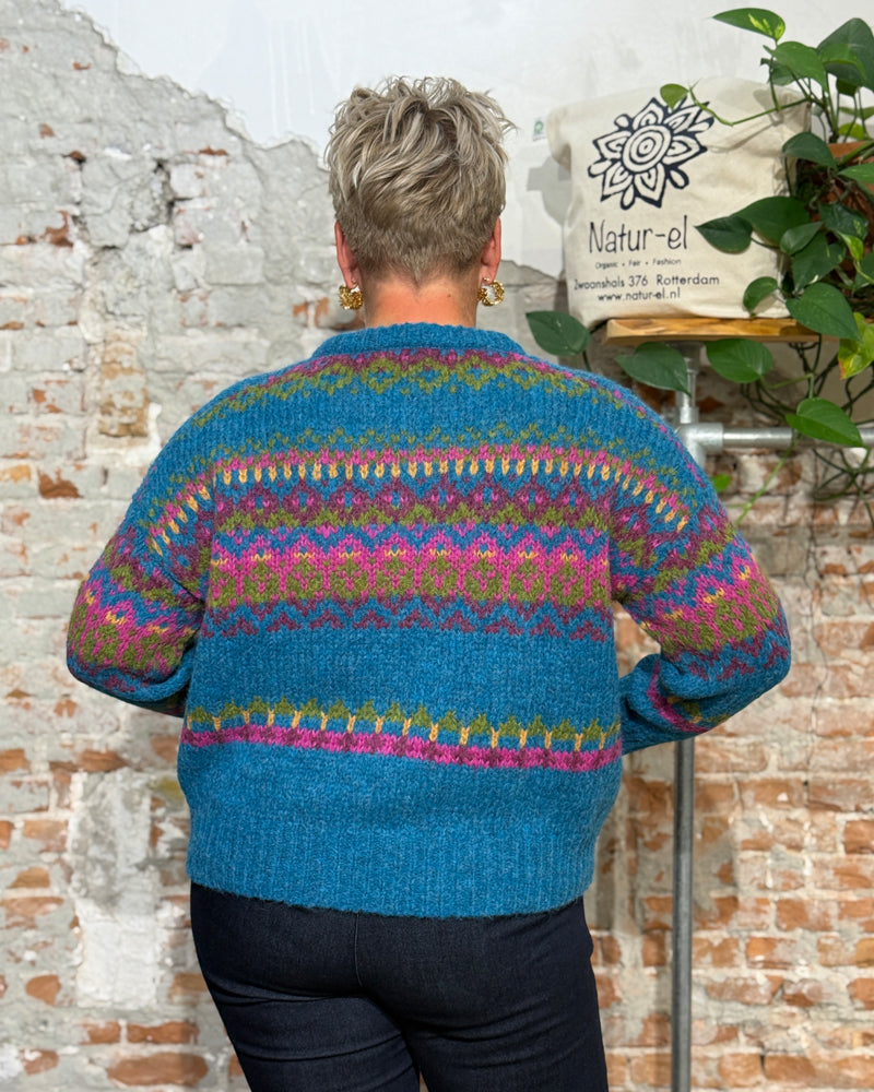 AIKUSS Wollpullover LORI TÜRKIS aus Alpaka