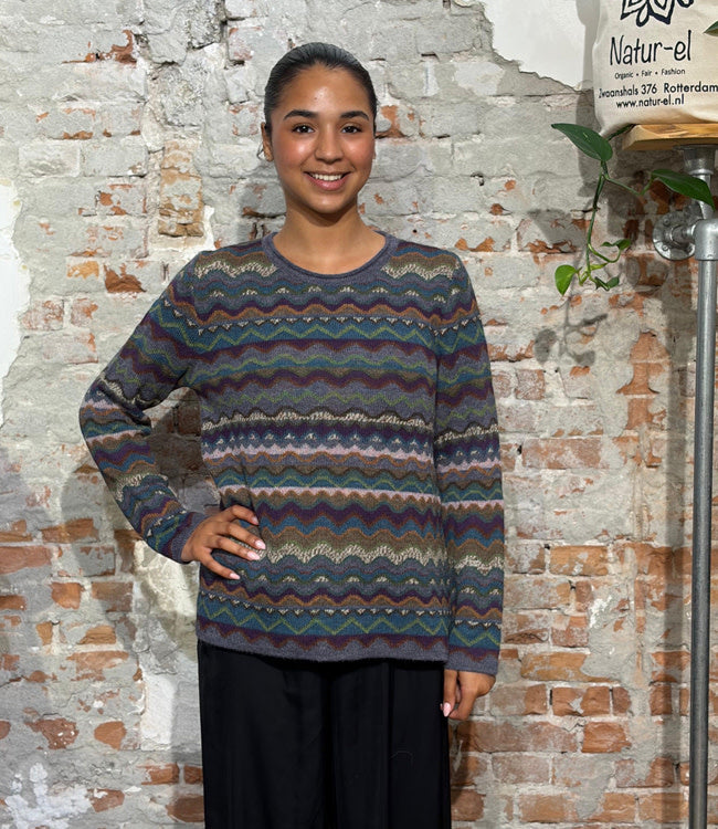 AIKUSS wollen alpaca trui ZIGZAG JEANS van pure alpaca UNISEX