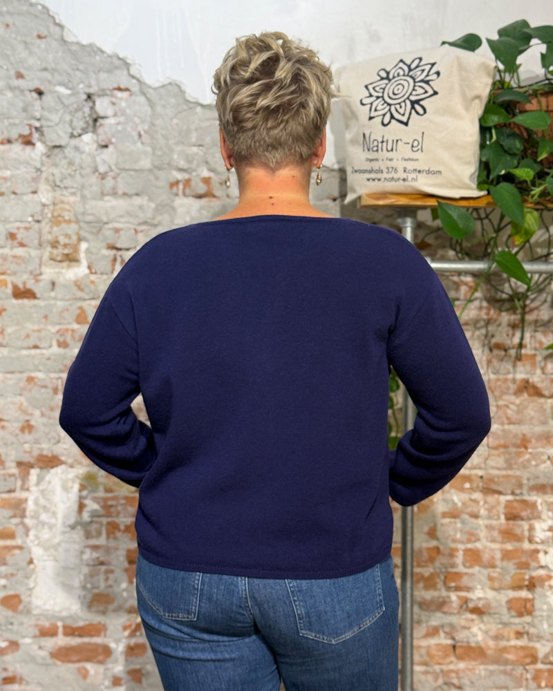 ALMA & LOVIS trui met v-hals DAFNE AURA wol en cashmere