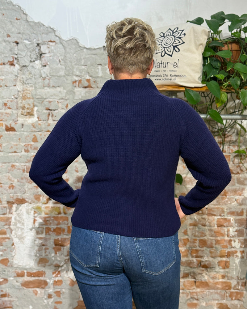 ALMA LOVIS wollen vest met rits VERA AURA van wol en cashmere