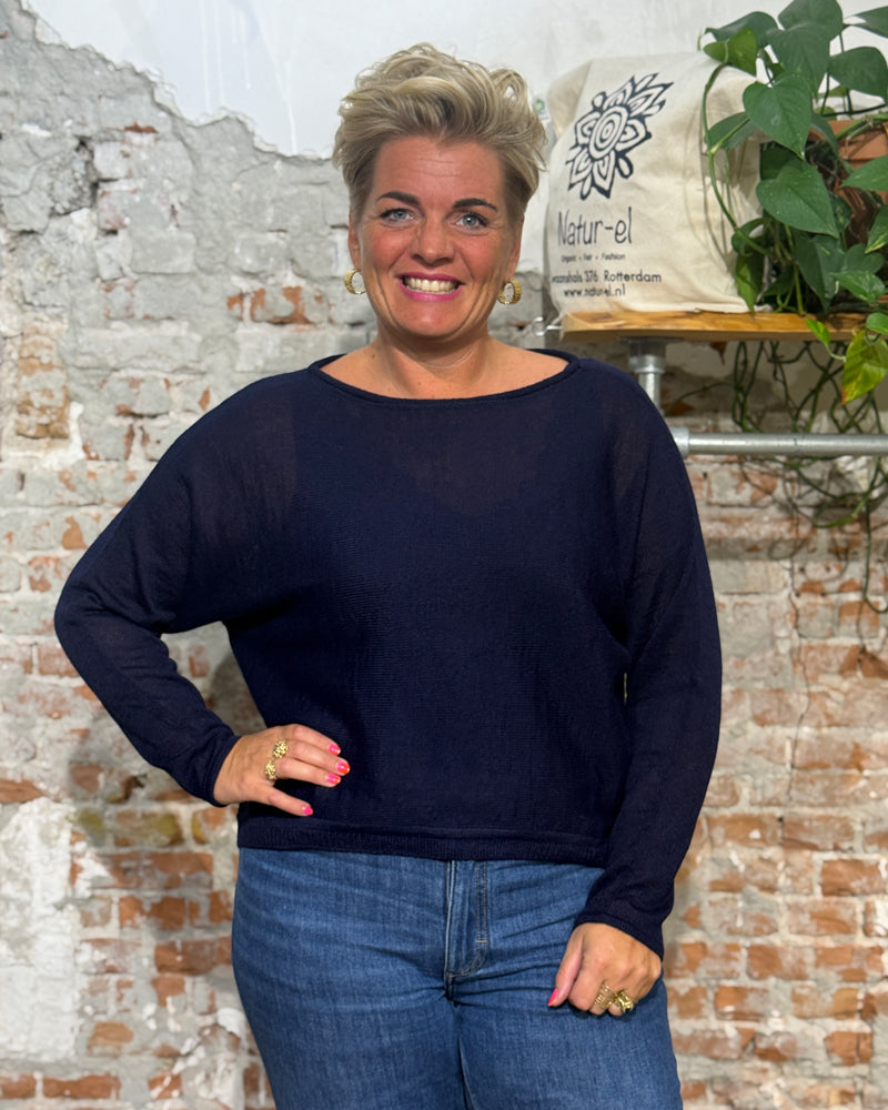 ANUKOO Wollpullover 100% Alpaka HANNAH AUBERGINE