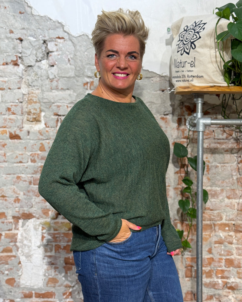 ANUKOO Wollpullover 100% Alpaka HANNAH AUBERGINE
