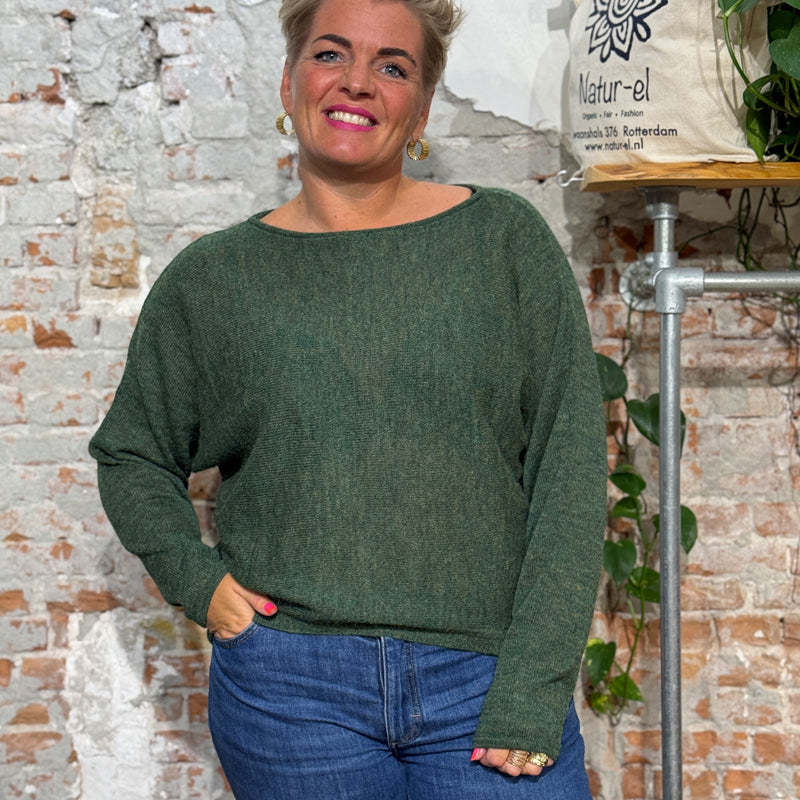 ANUKOO Wollpullover 100% Alpaka HANNAH AUBERGINE