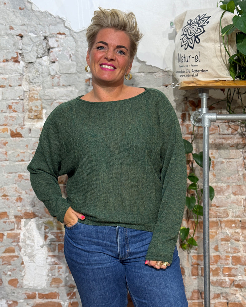 ANUKOO Wollpullover 100% Alpaka HANNAH AUBERGINE