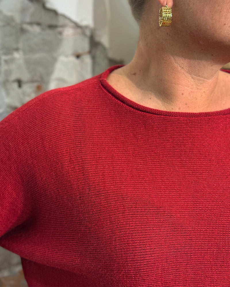 ANUKOO Wollpullover 100% Alpaka HANNAH AUBERGINE