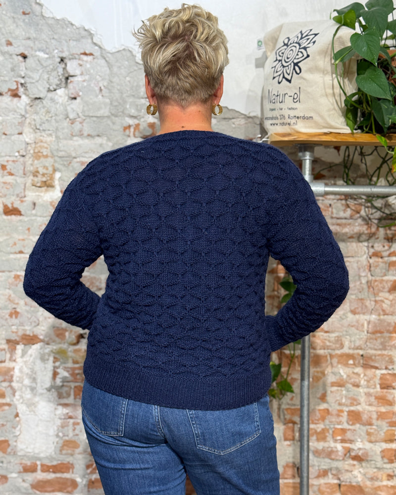 ANUKOO wollen vest met knopen LOIS NIGHT van pure alpaca