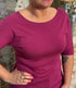 ANUKOO shirt met vleermuismouw LIV FRAMBOOS tencel