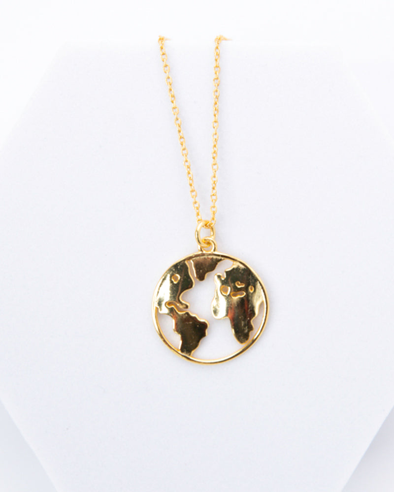 ANUKOO fairtrade ketting WORLD 18k verguld messing