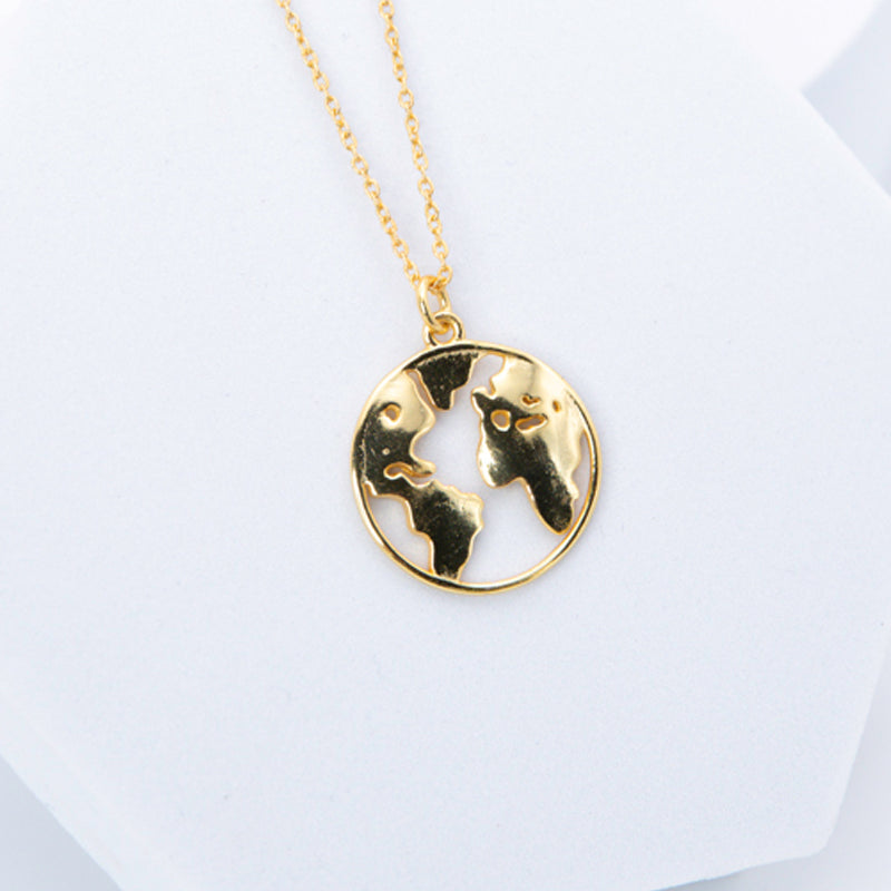 ANUKOO fairtrade ketting WORLD 18k verguld messing