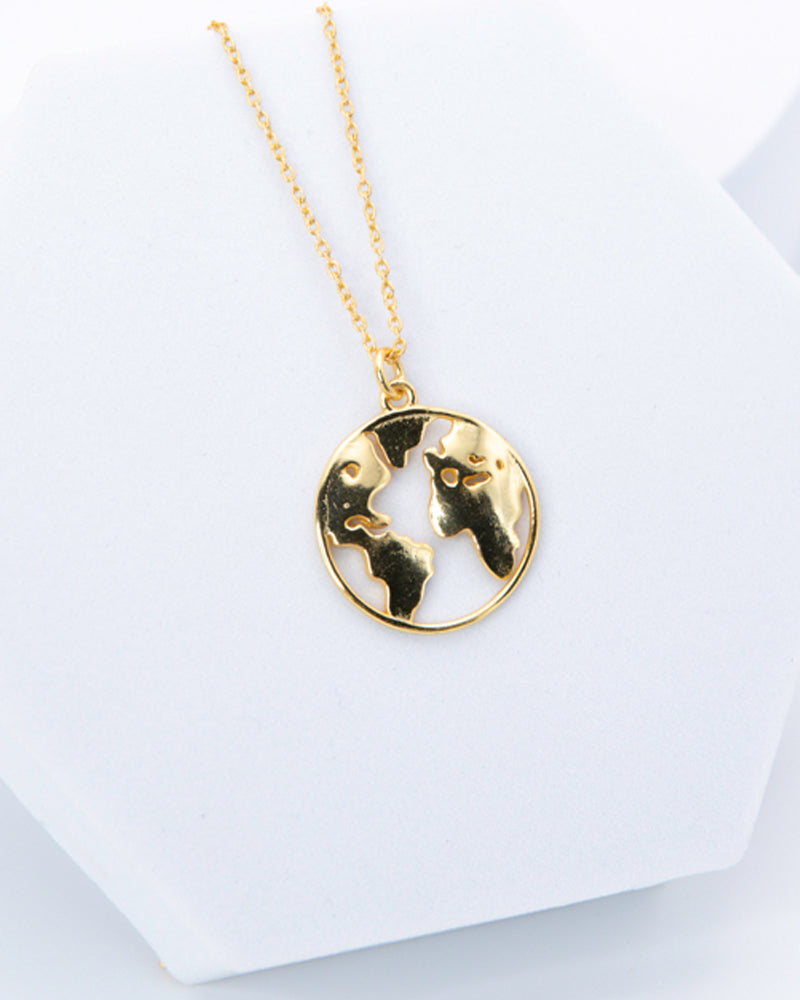 ANUKOO fairtrade ketting WORLD 18k verguld messing