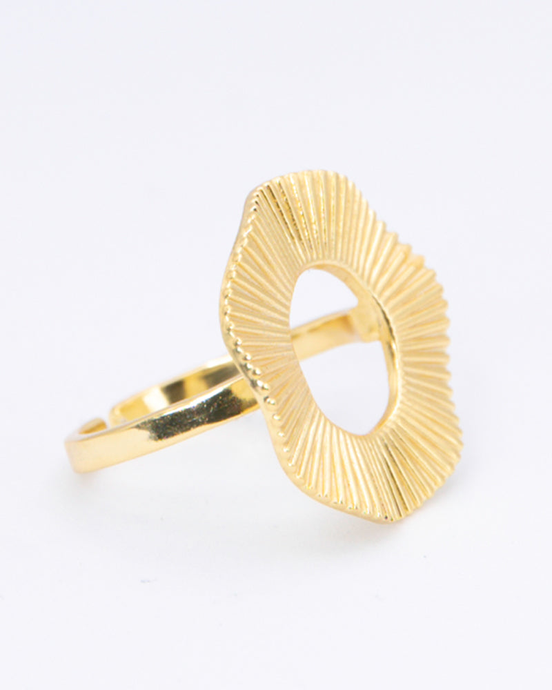 ANUKOO fairtrade ring SUNSHINE verguld 18k messing