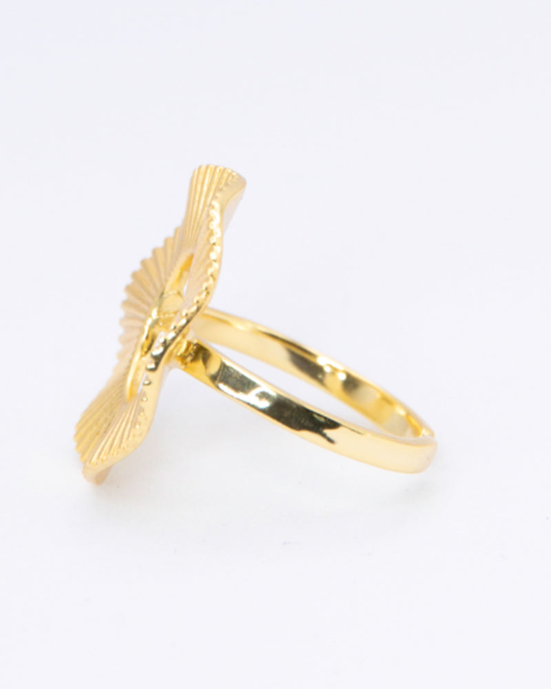 ANUKOO fairtrade ring SUNSHINE verguld 18k messing
