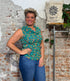 ANUKOO watervalhals top JOSJE PERTOL BLOOM biologisch katoen