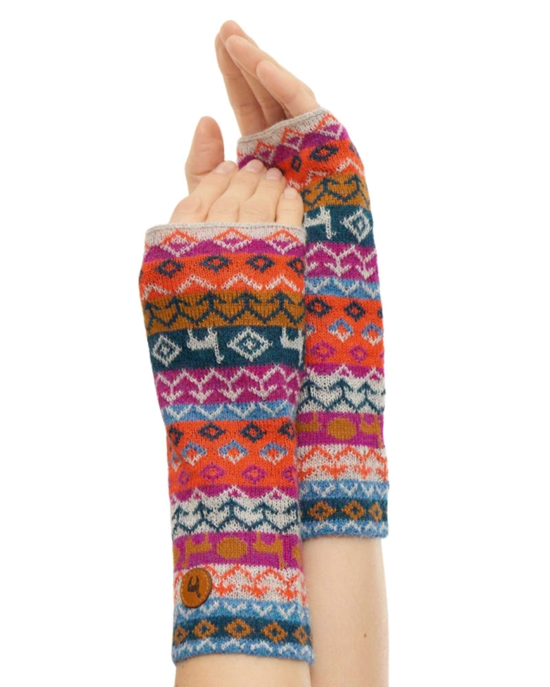 APU KUNTUR Handstulpen aus 100% Baby Alpaka TAMIA AQUA