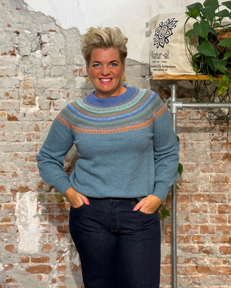 APU KUNTUR Wollen trui LANA FAIRISLE van 100% baby alpaca
