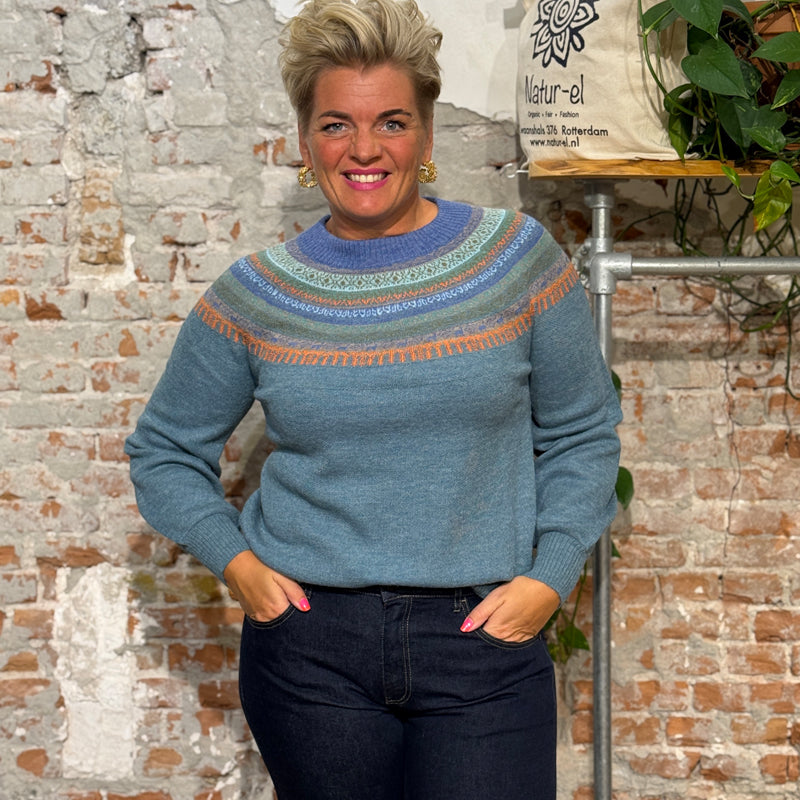 APU KUNTUR LANA FAIRISLE wool sweater in 100% baby alpaca