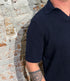 ARMEDANGELS polo shirt BOUCLE NIGHT biologisch katoen mix