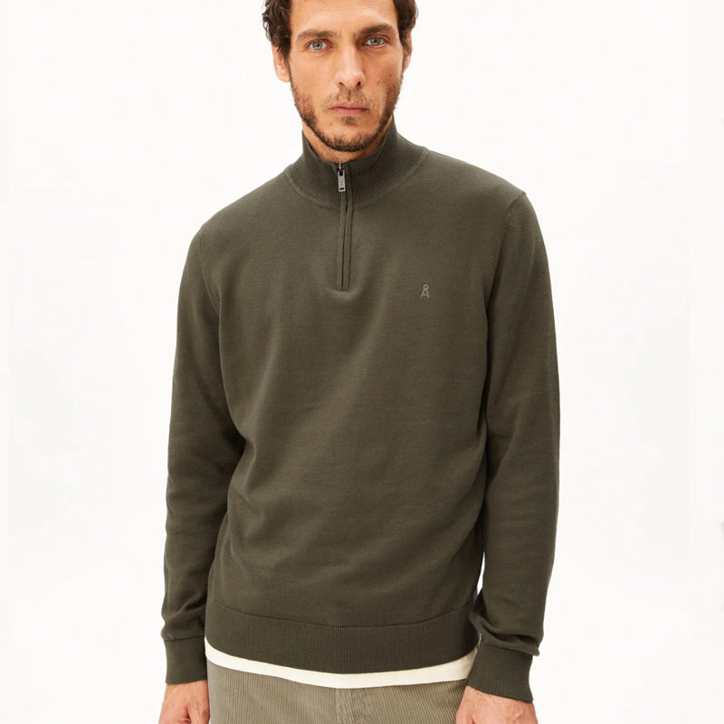 ARMEDANGELS Pullover mit Reißverschluss WAARLO VELVET Bio-Baumwolle