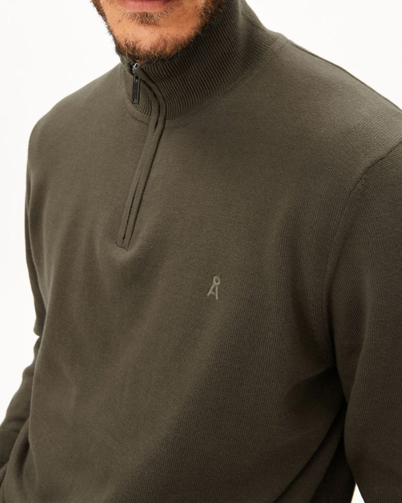 ARMEDANGELS Pullover mit Reißverschluss WAARLO VELVET Bio-Baumwolle