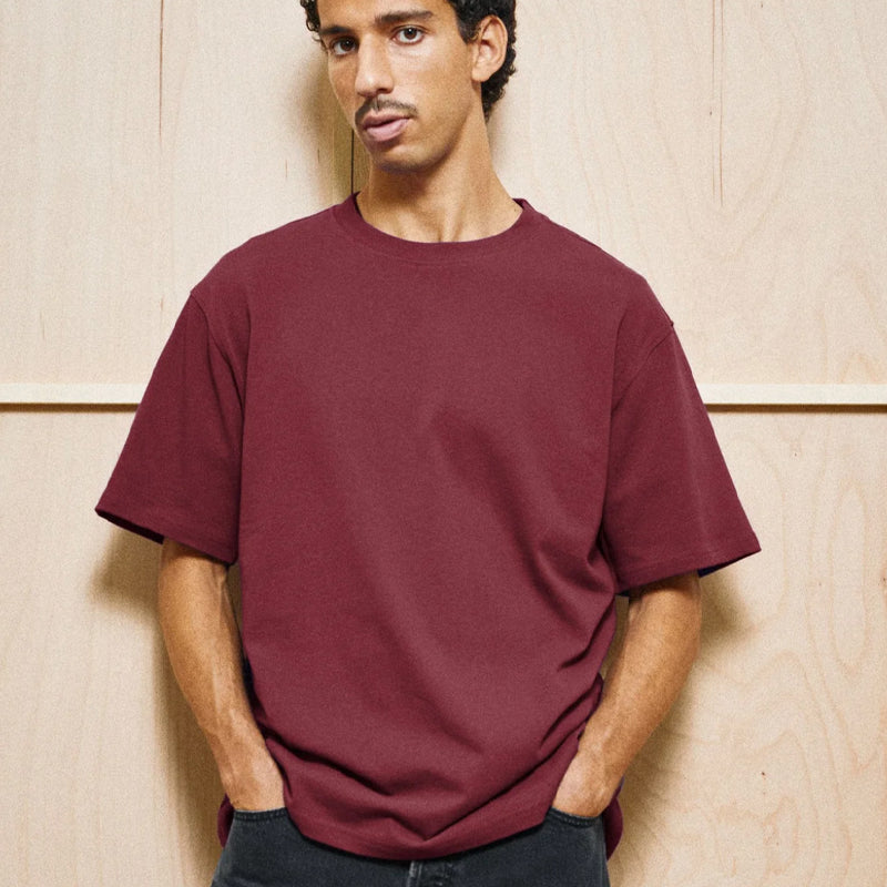 ARMEDANGELS heavy shirt MAARKOS RED organic cotton