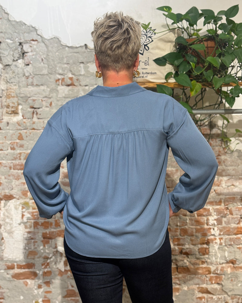 ARMEDANGELS gestreifte weite Bluse LOUILAA LAPIS
