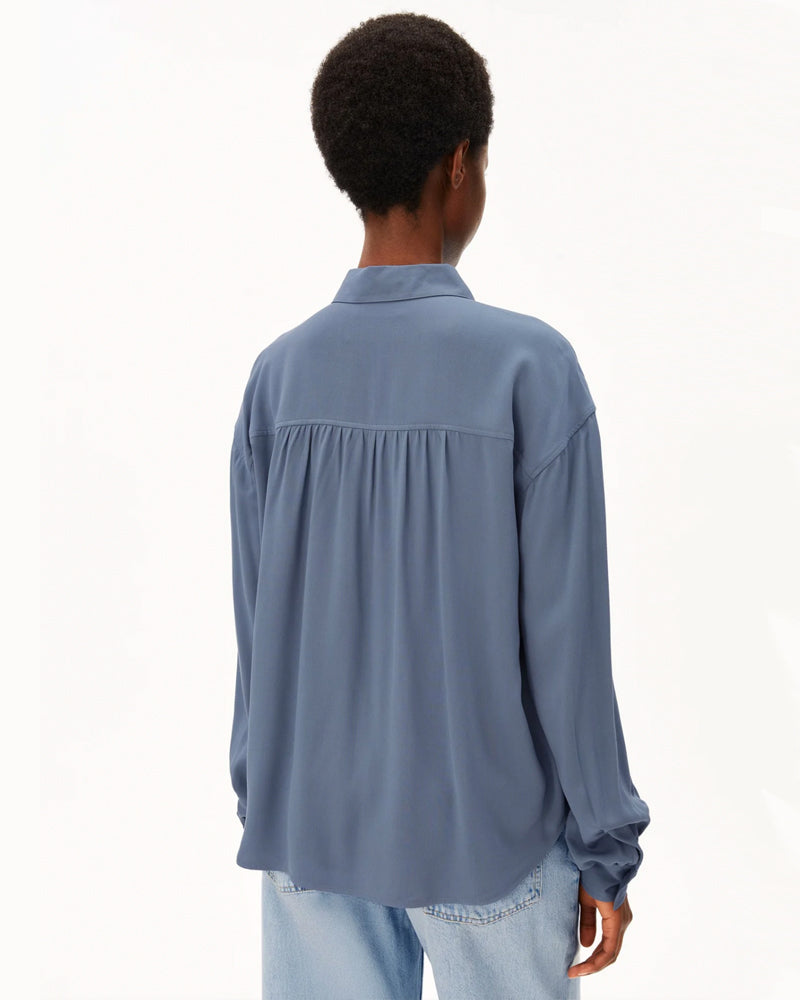 ARMEDANGELS gestreifte weite Bluse LOUILAA LAPIS