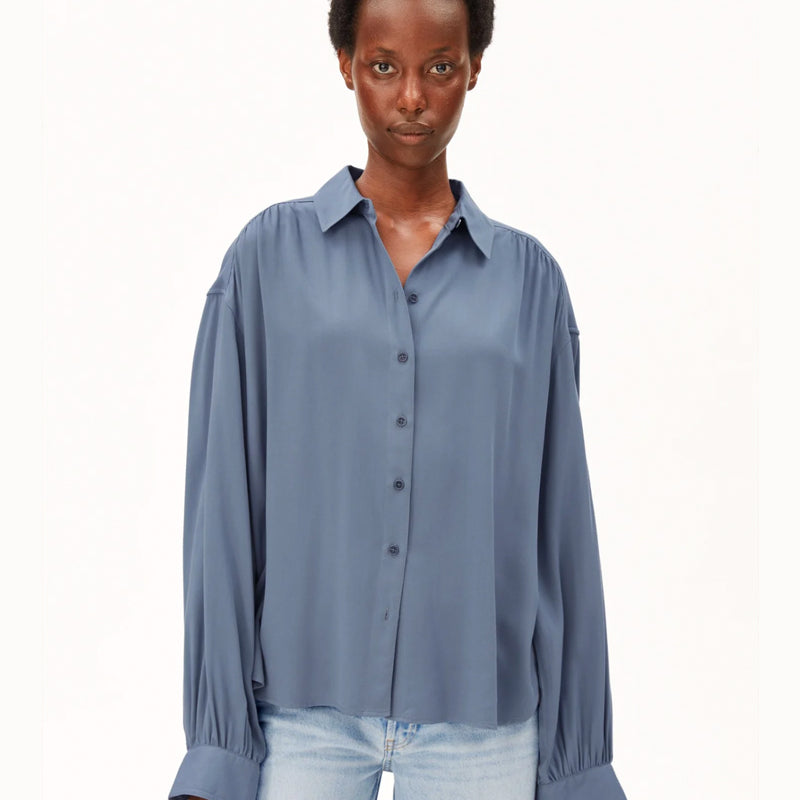 ARMEDANGELS gestreifte weite Bluse LOUILAA LAPIS