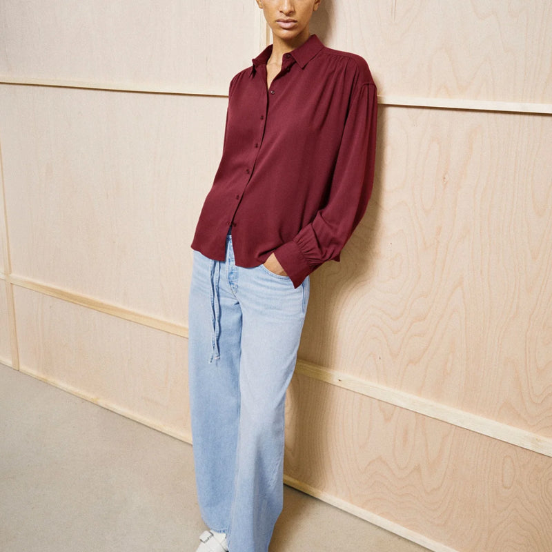 ARMEDANGELS gestreifte weite Bluse LOUILAA LAPIS