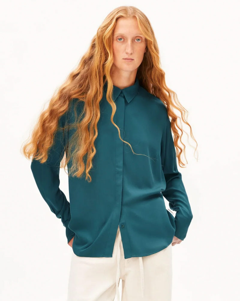 ARMEDANGELS blouse LARISAANA PETROL van ecovero