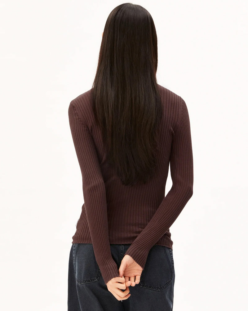ARMEDANGELS Langarmshirt ALAANI CRUSHED BERRY Bio-Baumwolle