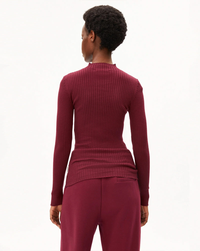ARMEDANGELS Langarmshirt ALAANI CRUSHED BERRY Bio-Baumwolle
