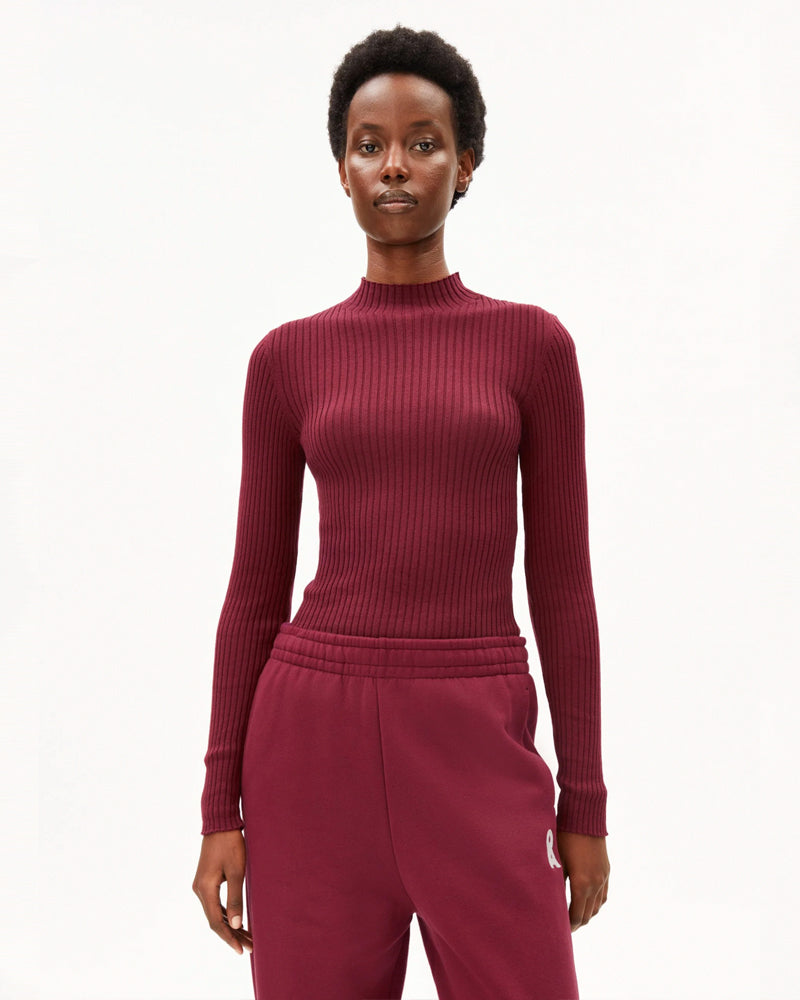 ARMEDANGELS Langarmshirt ALAANI CRUSHED BERRY Bio-Baumwolle