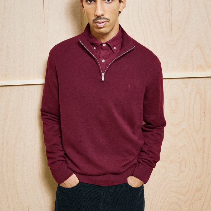 ARMEDANGELS Pullover mit Reißverschluss WAARLO VELVET Bio-Baumwolle
