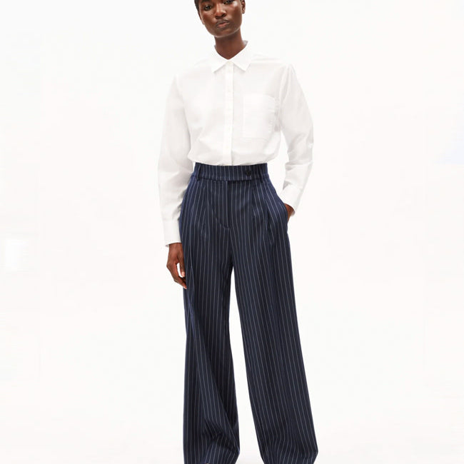 ARMEDANGELS high waist pantalon KAAYUA STRIPES ecovero