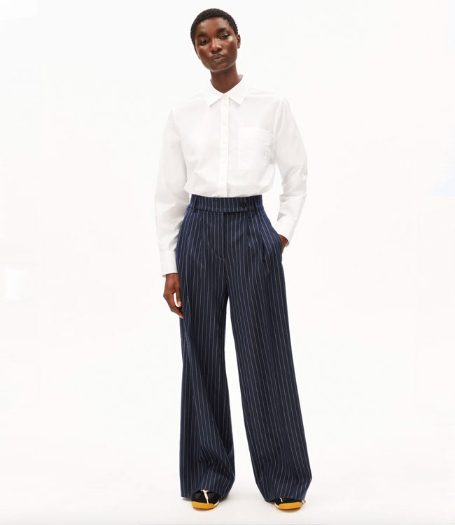 ARMEDANGELS high waist pantalon KAAYUA STRIPES ecovero