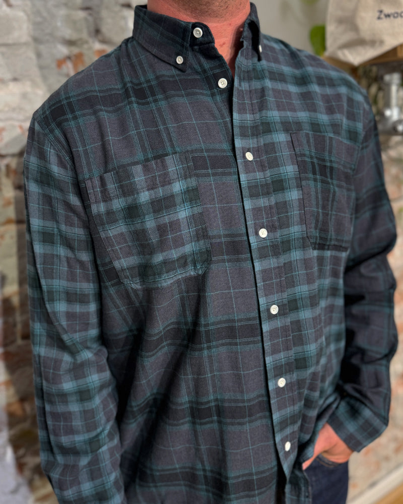 ARMEDANGELS shirt PATCHWORK PETROL organic cotton