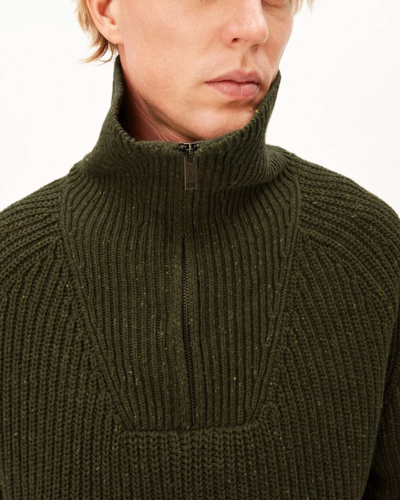 ARMEDANGELS Pullover mit Reißverschluss WAARLO VELVET Bio-Baumwolle