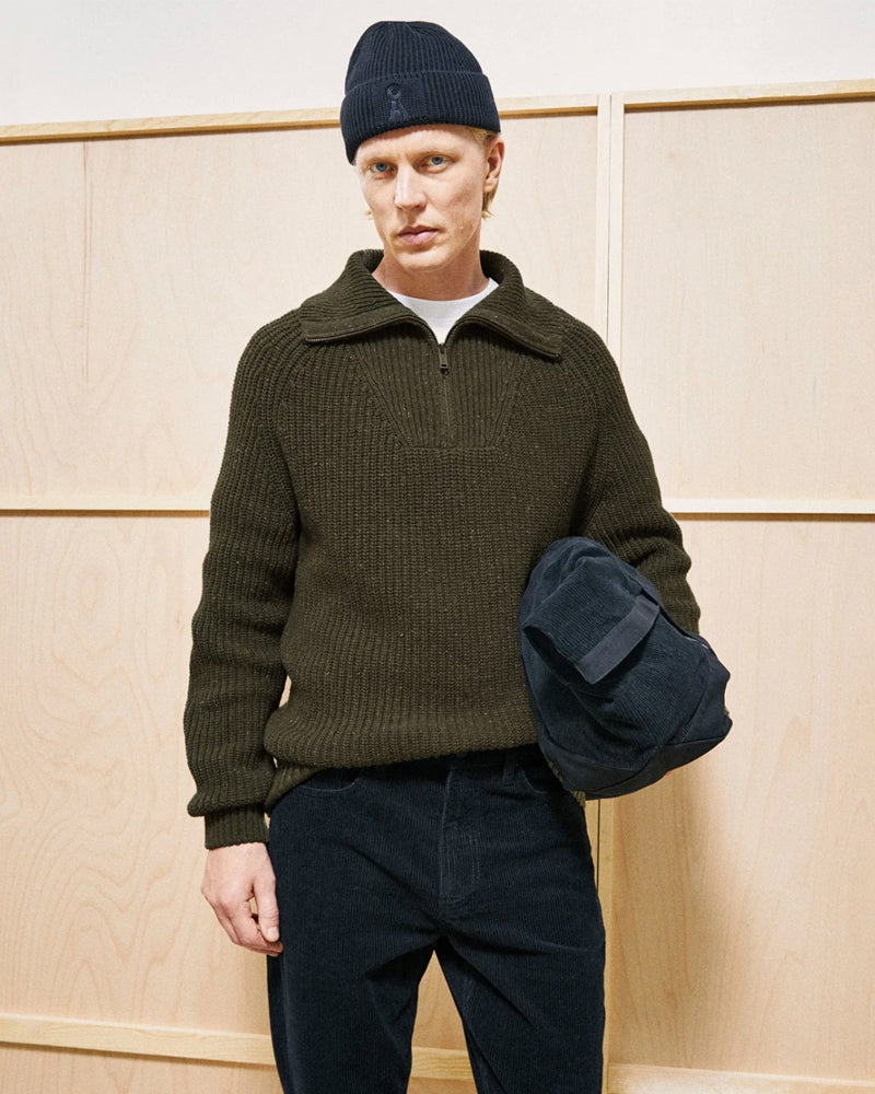 ARMEDANGELS Pullover mit Reißverschluss WAARLO VELVET Bio-Baumwolle