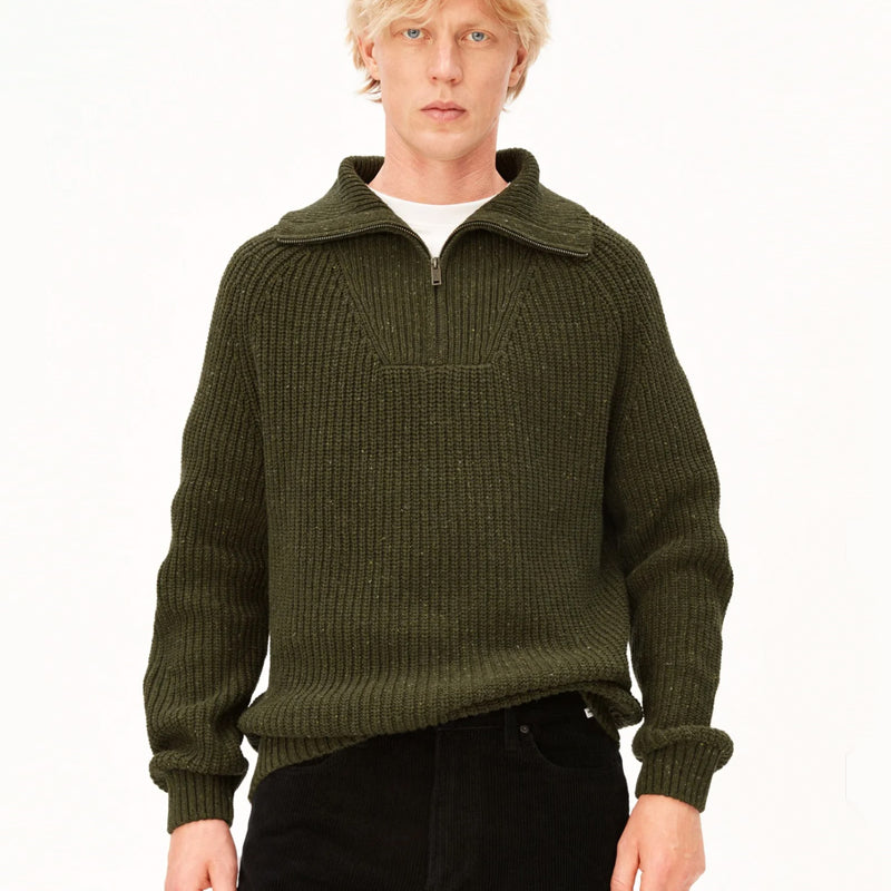 ARMEDANGELS Pullover mit Reißverschluss WAARLO VELVET Bio-Baumwolle