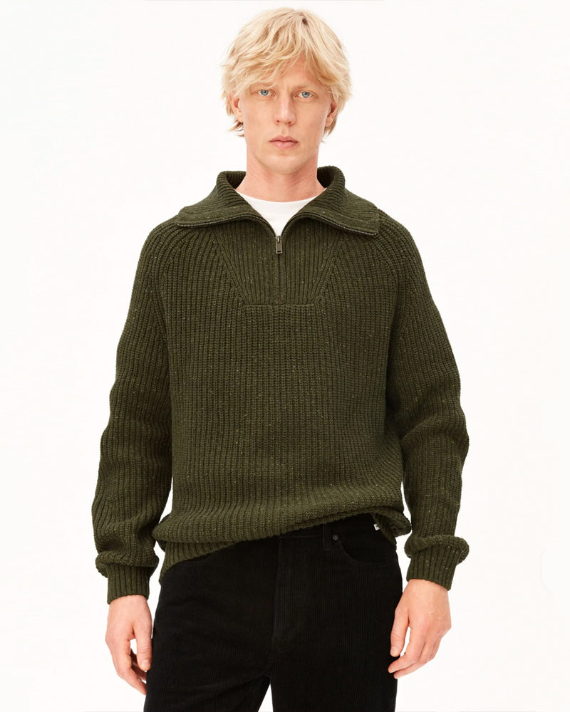 ARMEDANGELS Pullover mit Reißverschluss WAARLO VELVET Bio-Baumwolle