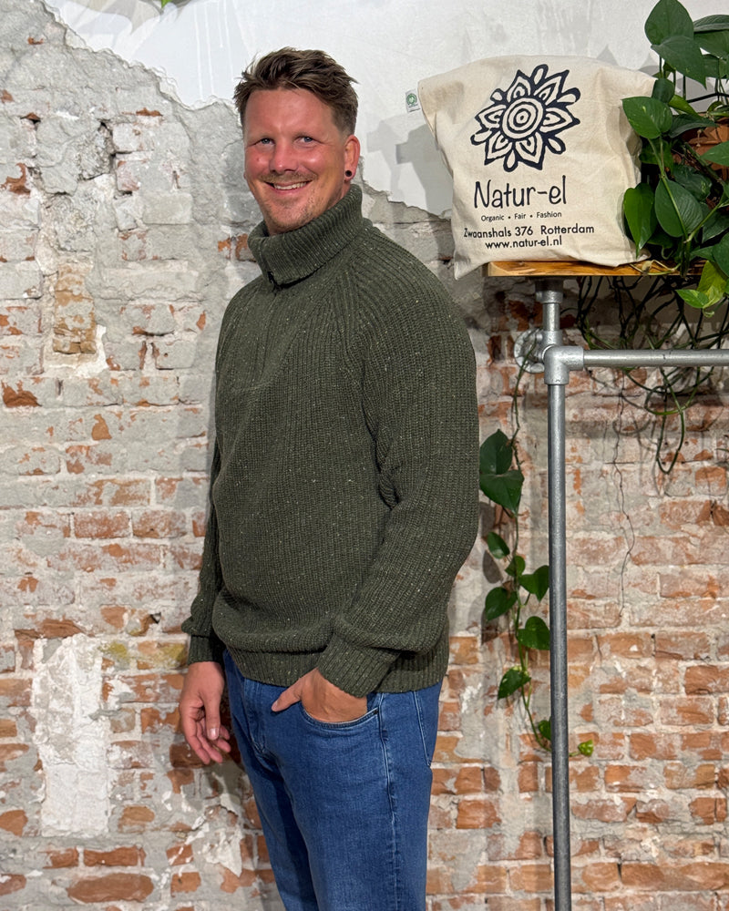 ARMEDANGELS Pullover mit Reißverschluss WAARLO VELVET Bio-Baumwolle